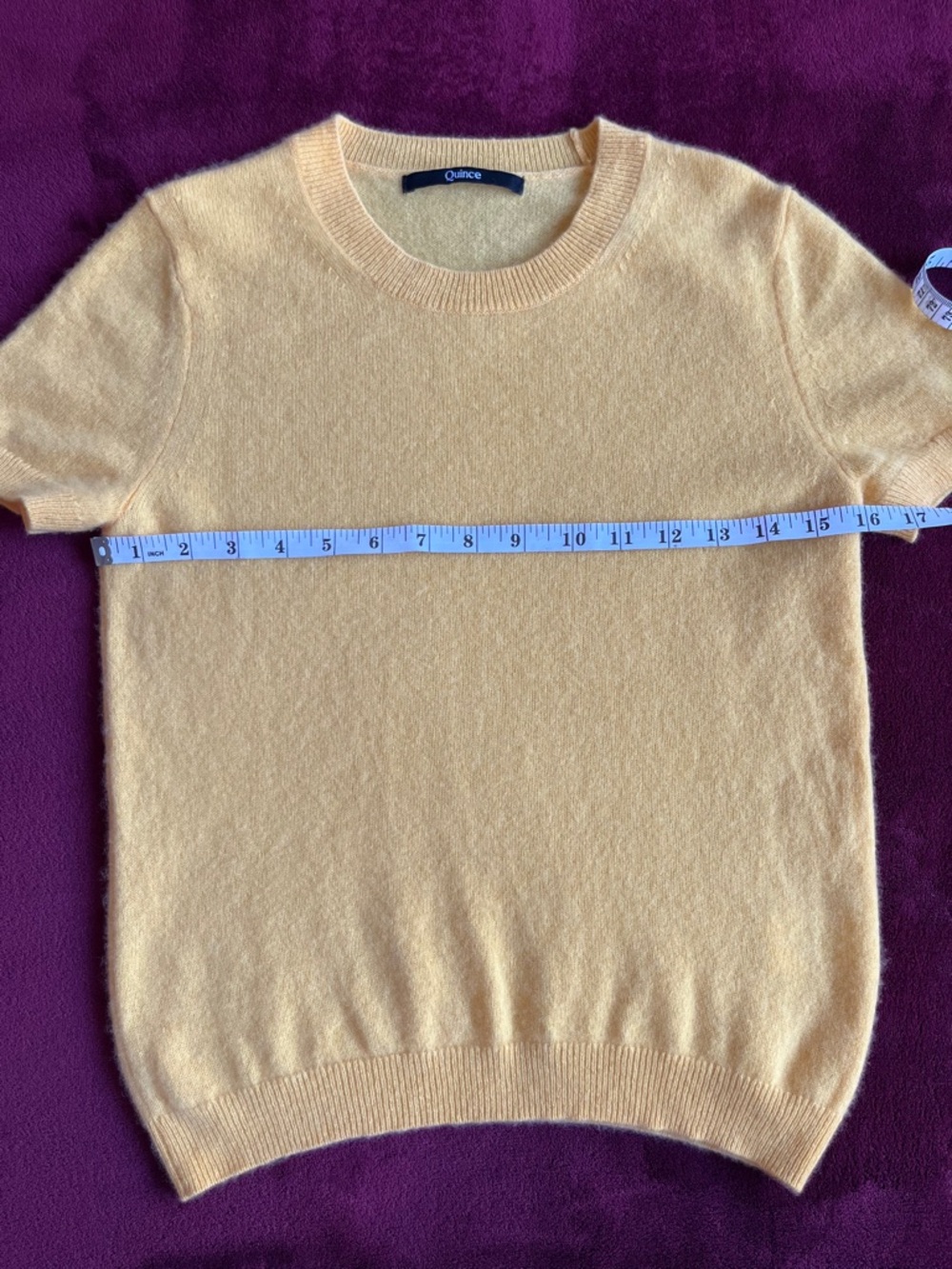 Quince Women's Short Sleeve Crewneck Sweater - Yellow - Picture 9 of 12